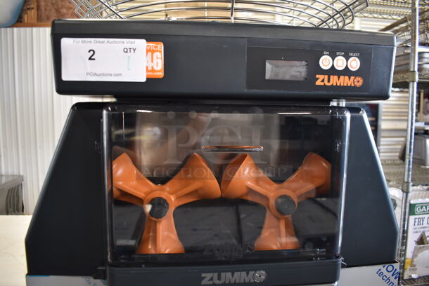 BRAND NEW! 2022 Zummo Z40C-N Commercial Stainless Steel Electric Citrus Juicer With 2 Door Storage Cabinet on Commercial Casters. 110-120V. Tested And Working!  - Image 3 of 12