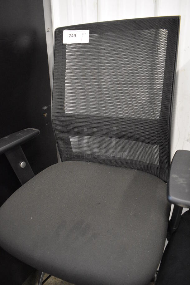 Black Office Chair w/ Arm Rests on Casters. 26x23x52 - Image 3 of 3