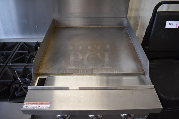 BRAND NEW SCRATCH AND DENT! CPG Cooking Performance Group S60-GS24-N Stainless Steel Commercial Natural Gas Powered 6 Burner Range w/ Flat Top Griddle, 2 Ovens, Over Shelf and Back Splash. 276,000 BTU. 60x33x60. Tested and Working! - Image 8 of 9