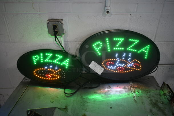 2 Pizza Light Up Signs. 2 Times Your Bid! Tested and Working! - Image 1 of 8