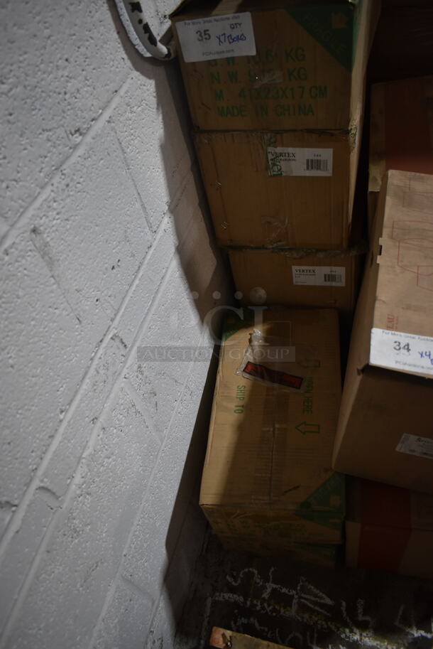 7 Boxes of 12 BRAND NEW IN BOX! Vertex E-8-S Stone Pattern 8-7/8" Coupe Plate. 7 Times Your Bid! - Image 2 of 4
