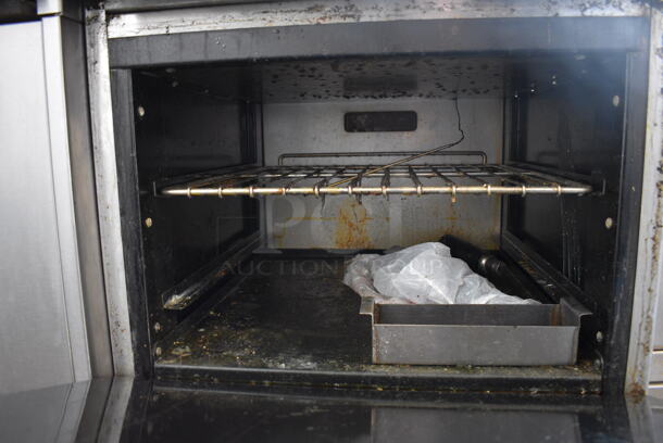 American Range Stainless Steel Commercial Natural Gas Powered 4 Burner Range w/ Oven, Over Shelf and Back Splash. 24x33x57 - Image 6 of 6