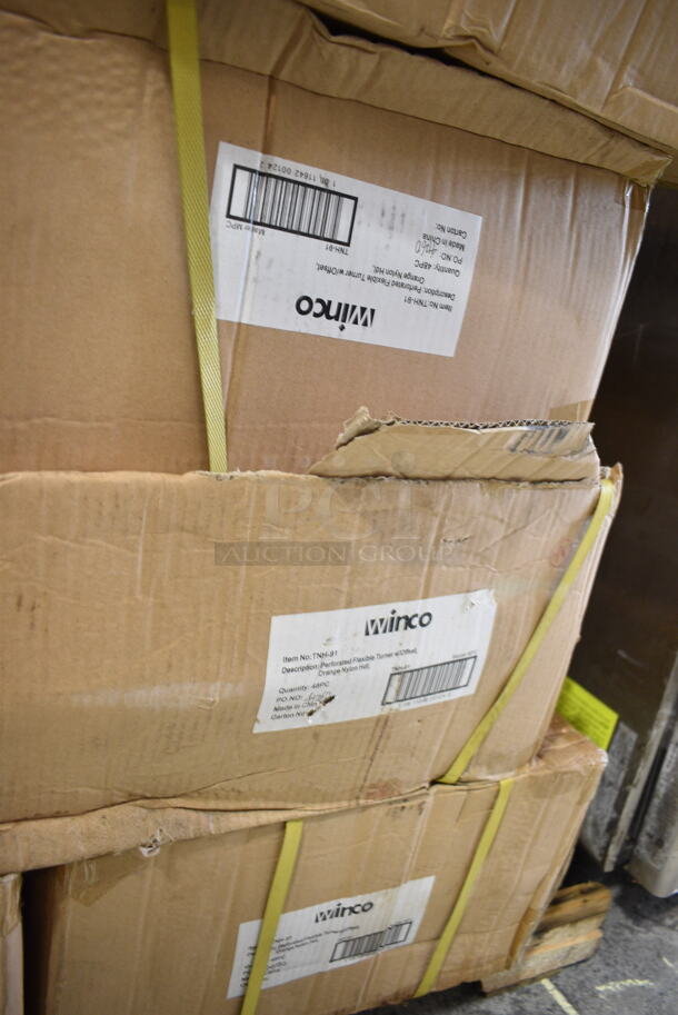PALLET LOT of 40 BRAND NEW! Items/Boxes Including Winco TNH-90 High Heat Flexible Turner, Winco TNH-91 Perforated Turner, Winco Heat Lamp, Gray Poly Bin, Black Butler Pans. 40 Times Your Bid! - Image 12 of 12