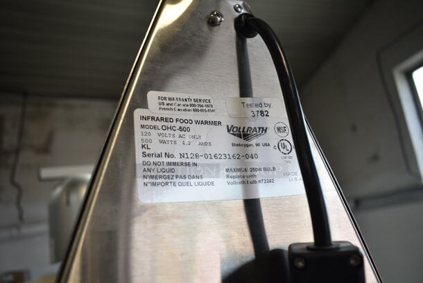 Vollrath OHC-500 Metal Commercial Countertop Warming Lamp. 120 Volts, 1 Phase. Tested and Working!  - Image 3 of 3