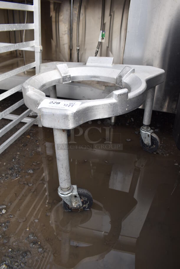 Metal Commercial Mixing Bowl Dolly on Commercial Casters. 22x22x15 - Image 3 of 4