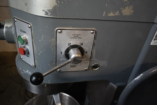 Hobart H-600 Metal Commercial Floor Style 60 Quart Planetary Dough Mixer w/ Stainless Steel Mixing Bowl and Paddle Attachment. 200 Volts, 3 Phase.  - Image 7 of 10