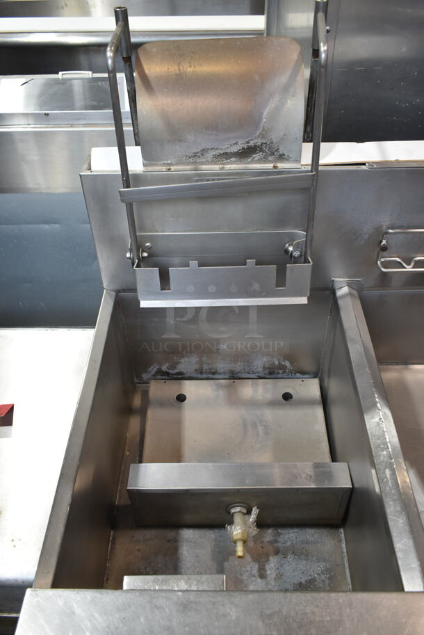 2014 Frymaster GPCRBSC Stainless Steel Commercial Floor Style Natural Gas Powered 2 Bay Pasta Cooker on Commercial Casters. 80,000 BTU.  - Image 5 of 11