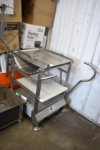 Face to Face Stainless Steel Commercial Meat Slicer Equipment Stand.