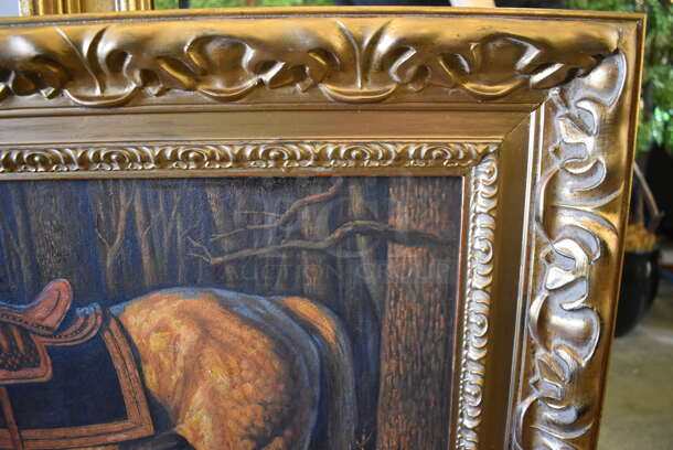 Framed Canvas Painting Reproduction of The Prayer at Valley Forge by Arnold Friberg From Art Dealer Ed Mero! - Image 3 of 6