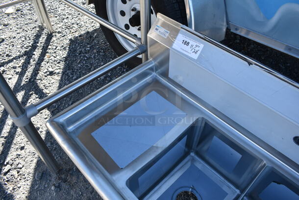 BRAND NEW SCRATCH AND DENT! KoolMore SC101410-12B3 Stainless Steel Commercial 3 Bay Sink w/ Dual Drain Boards. No Legs. Bays 10x14. Drain Boards 10x16.  - Image 4 of 6