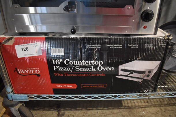 LIKE NEW! Avantco 177CPO16TSGL Stainless Steel Countertop Pizza / Snack Oven. 120 Volts, 1 Phase. 23.5x20x8. Tested and Working! - Image 5 of 7