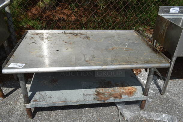 Stainless Steel Commercial Equipment Stand w/ Metal Under Shelf.  - Image 1 of 1