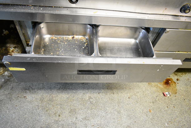 Delfield Stainless Steel Commercial 6 Drawer Chef Base on Commercial Casters. This Unit Was In Working Condition When the Restaurant Closed. (kitchen) - Image 3 of 8