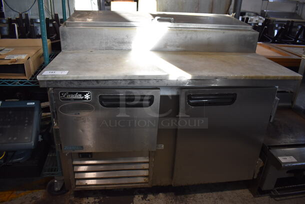 Leader ESPT48 S/C Stainless Steel Commercial Pizza Prep Table w/ Oversized Marble Cutting Board on Commercial Casters. 115 Volts, 1 Phase. 48x36x45. Tested and Working! - Image 2 of 10