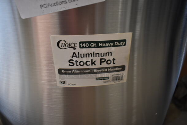 BRAND NEW SCRATCH AND DENT! Choice 471SP140QTHD 140 Qt. Heavy Weight Aluminum Stock Pot - Image 4 of 4