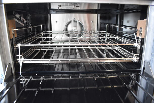 BRAND NEW SCRATCH AND DENT! 2022 Garland G60-6G24CC Stainless Steel Commercial Propane Gas 6 Burner 60" Range with 24" Griddle, Over Shelf, Back Splash and 2 Convection Ovens. 310,000 BTU.  - Image 9 of 12