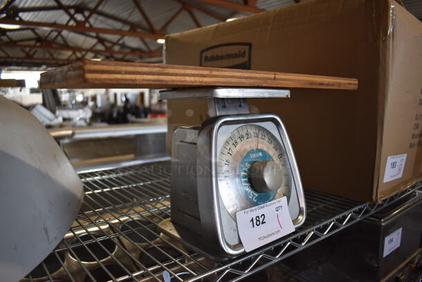 Taylor Metal Countertop Food Portioning Scale w/ Wooden Plank. 18x9x9 - Image 2 of 4