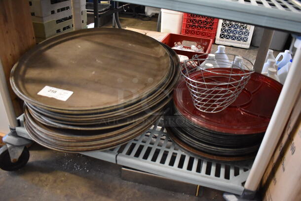 ALL ONE MONEY! Tier Lot of Various Items Including Serving Trays and Poly Trays - Image 2 of 3