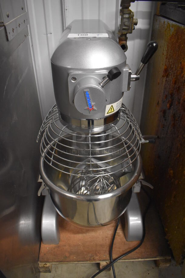 2017 Omcan SP200A Countertop 20 Quart Planetary Mixer w/ Stainless Steel Mixing Bowl, Bowl Guard, Whisk and Paddle Attachments. 110 Volts, 1 Phase. 20x23x32 - Image 2 of 7