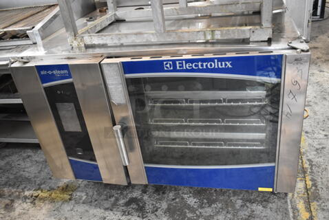 Electrolux AOS062GTP Stainless Steel Commercial Gas Powered Air-O-Steam Touchline Convection Oven and Stand. 