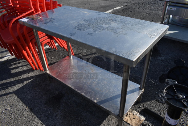 Stainless Steel Table w/ Can Opener Mount and Metal Under Shelf. 48x24x34 - Image 3 of 3