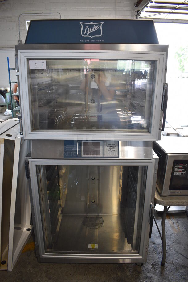 Duke Model TSC-6/18 Stainless Steel Commercial Electric Powered Oven Proofer on Commercial Casters. 208 Volts, 3 Phase. 37x31x78
