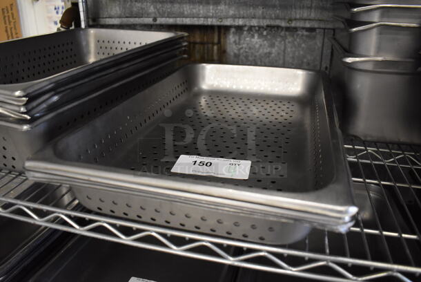 4 Perforated Stainless Steel Full Size Drop In Bins. 1/1x2. 4 Times Your Bid! - Image 4 of 5