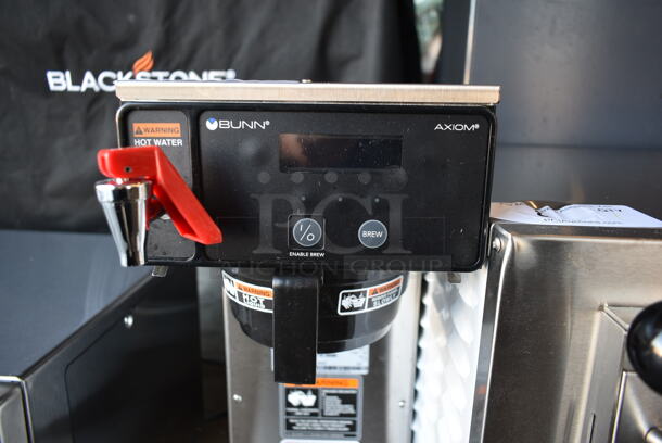 BRAND NEW SCRATCH AND DENT! 2023 Bunn AXIOM-DV-APS Stainless Steel Commercial Countertop Coffee Machine w/ Hot Water Dispenser and Poly Brew Basket. 120 Volts, 1 Phase.  - Image 3 of 5
