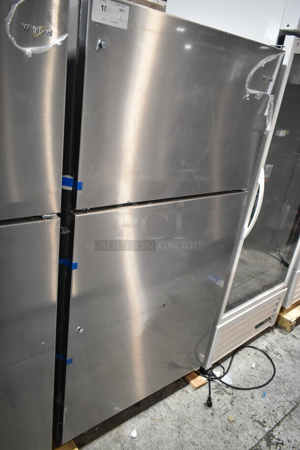 BRAND NEW SCRATCH AND DENT! 2024 Whirlpool WRT311FZDM02 Stainless Steel Cooler Freezer Combo. 115 Volts, 1 Phase. Tested and Working! - Image 2 of 8