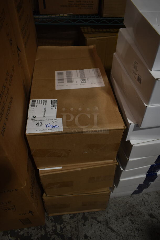 3 Boxes of 6 BRAND NEW! Carlisle 30861HH13 StorPlus 1/3 Size Amber High Heat Plastic Food Pan with (2) Handles - 4" Deep. 3 Times Your Bid! - Image 3 of 3