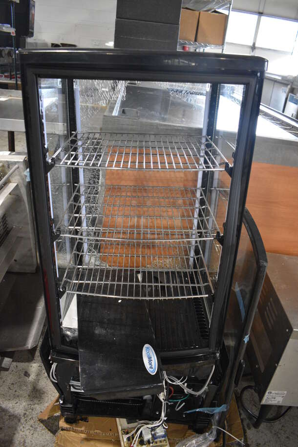 KoolMore Model CDCU-3C-BK Metal Commercial Countertop Display Case Merchandiser. See Pictures For Damage. 110-120 Volts, 1 Phase. 17x16x38