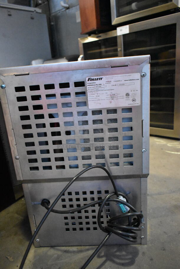 Follett 15FS100A Metal Commercial Countertop Chewblet Ice Maker and Water Dispenser with Stand. 15 lb. 115 Volts, 1 Phase.  - Image 4 of 5