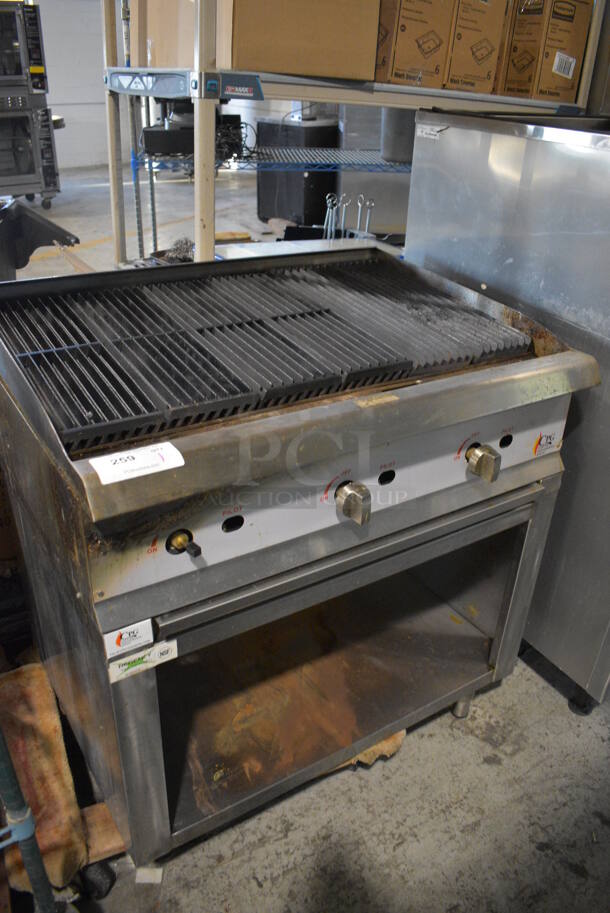 CPG Stainless Steel Commercial Natural Gas Powered Charbroiler Grill on Stainless Steel Equipment Stand. 36x27x41 - Image 2 of 10