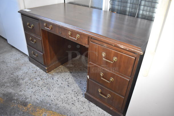 Wooden Desk w/ 6 Drawers. 60x30x30 - Image 2 of 5