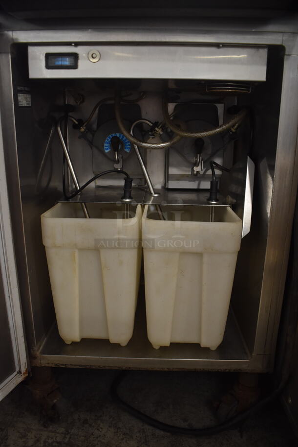 Electro Freeze 88TN-CMT-232 Stainless Steel Commercial Air Cooled 2 Flavor w/ Twist Soft Serve Ice Cream Machine on Commercial Casters. 208-230 Volts, 3 Phase.  - Image 8 of 11