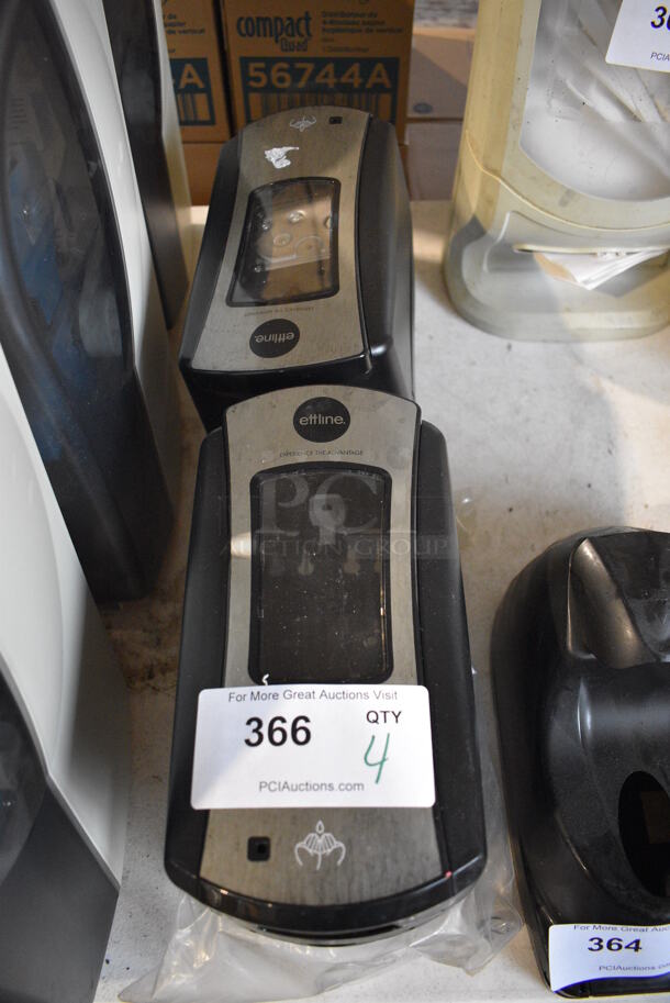 4 Black and Chrome Finish Soap Dispensers. 5.5x4x11. 4 Times Your Bid! - Image 1 of 3