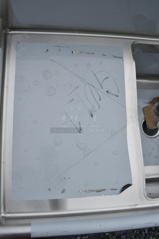 BRAND NEW SCRATCH AND DENT! Regency 600S3162018L Stainless Steel 3 Bay Sink w/ Left Side Drain Board. Bays 16x20x12. Drain Board 16.5x21.5 - Image 8 of 9