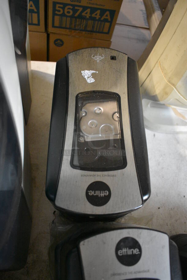 4 Black and Chrome Finish Soap Dispensers. 5.5x4x11. 4 Times Your Bid! - Image 3 of 3