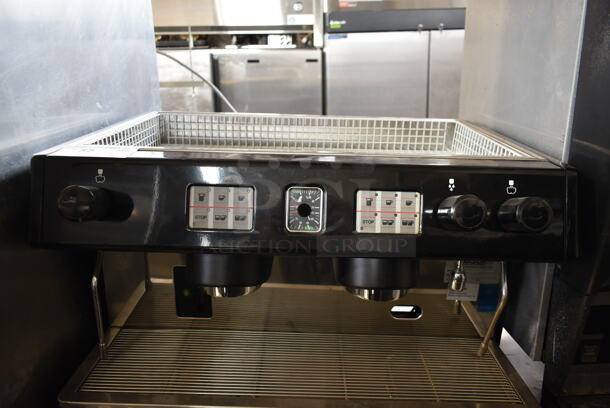 Brasilia Portofino 2GR Stainless Steel Commercial Countertop 2 Group Espresso Machine w/ 2 Steam Wands. 220 Volts.  - Image 3 of 7