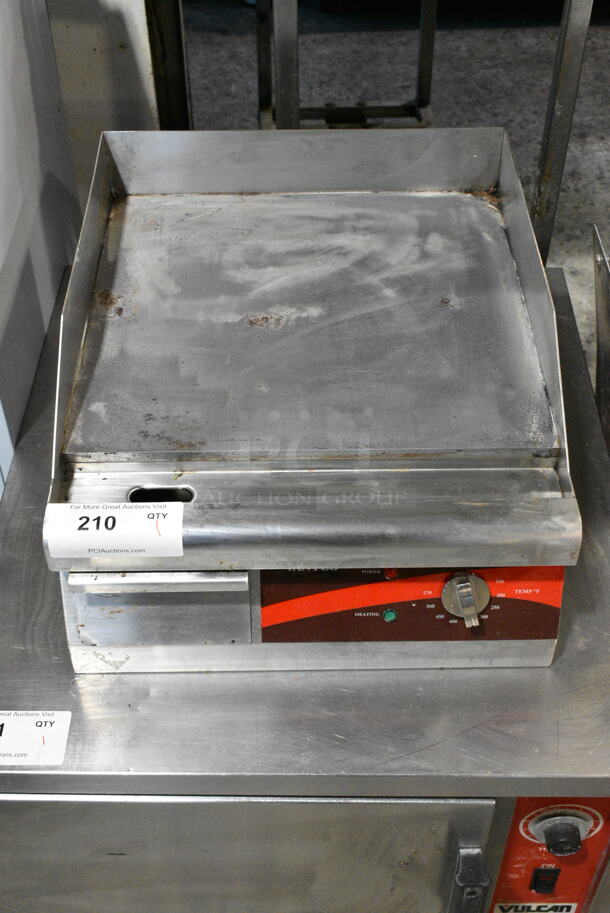 Avantco 177EG16N Stainless Steel Commercial Countertop Electric Powered Flat Top Griddle. 120 Volts, 1 Phase.  - Image 2 of 6