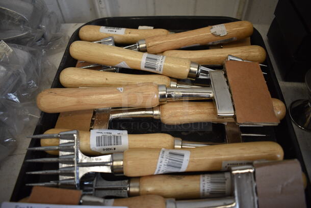 ALL ONE MONEY! Lot of 13 BRAND NEW Metal 5 Tine Forks. 9" - Image 2 of 3