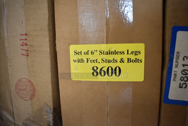 ALL ONE MONEY! Tier Lot of Various Items Including Utensils, Cambro Food Storage Lids, 2 Boxes of Blodgett 58013 and 2 Blodgett 6" Stainless Steel Legs - Image 7 of 8