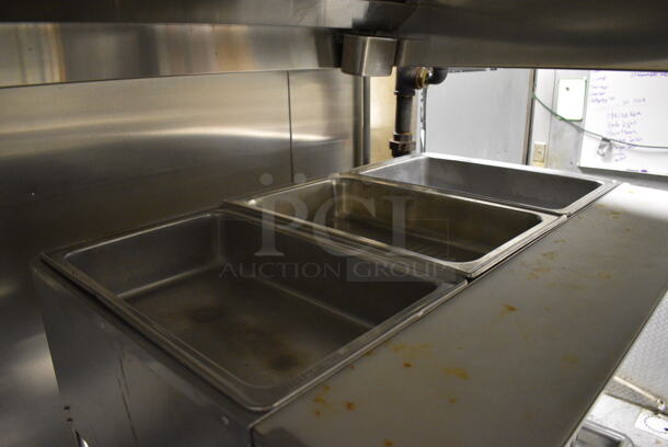 Avantco Stainless Steel Commercial Electric Powered 3 Bay Steam Table w/ Cutting Board and Under Shelf. 43x30x34. Item Was in Working Condition on Last Day of Business. (kitchen) - Image 3 of 6