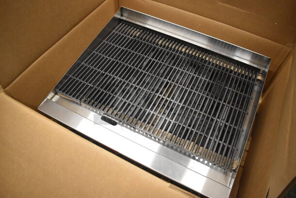 BRAND NEW IN BOX! Star 6036CBB Stainless Steel Commercial Countertop Natural Gas Powered Charbroiler Grill. Stock Picture Used a Gallery. 36x32x14 - Image 4 of 6