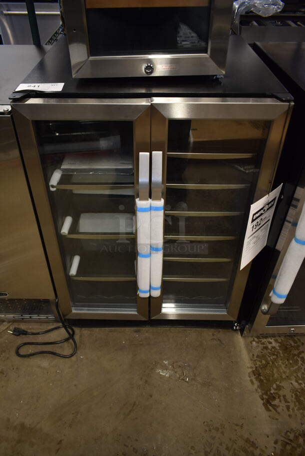 BRAND NEW SCRATCH AND DENT! Danby SBC051D1BSS 24" Built In French Door Dual Zone Beverage Fridge Wine Cooler Merchandiser. 115 Volt, 1 Phase. Tested and Working! - Image 1 of 5
