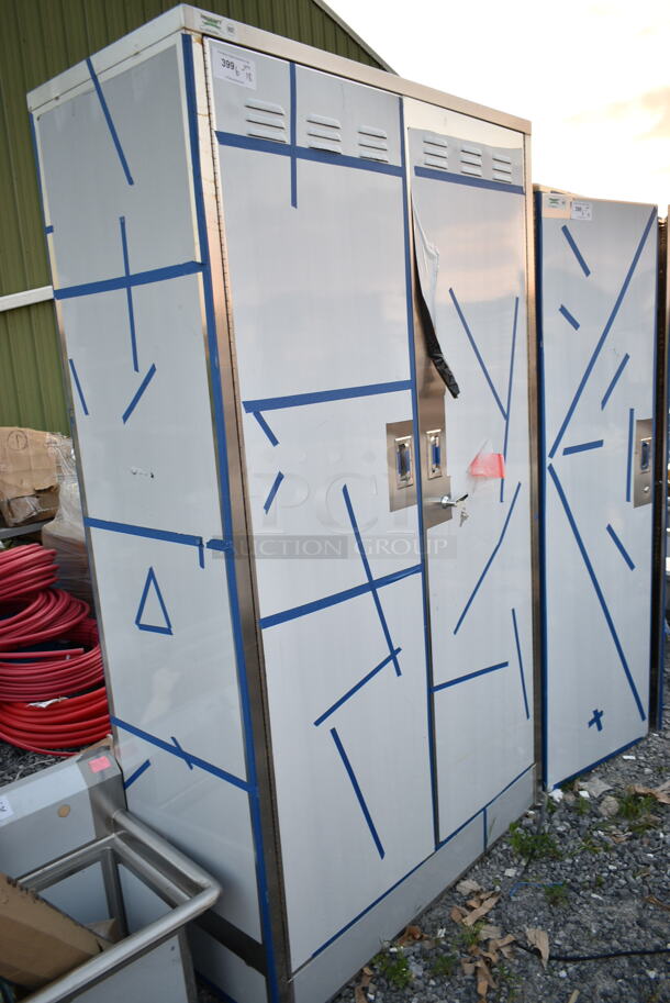 BRAND NEW SCRATCH AND DENT! Regency 600SMC48DD Stainless Steel Mop Sink Cabinet.  - Image 1 of 9