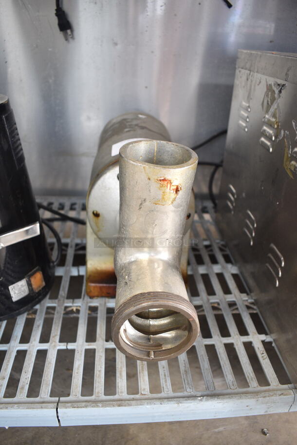 Intedge C2M Metal Countertop Meat Grinder. See Pictures for Missing Parts. 115 Volts, 1 Phase. Tested and Does Not Power On; Motor Is Seized - Image 2 of 5