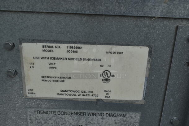 Manitowoc JC0495 Metal Commercial Remote Condenser for Ice Machine. 115 Volts, 1 Phase.  - Image 4 of 5