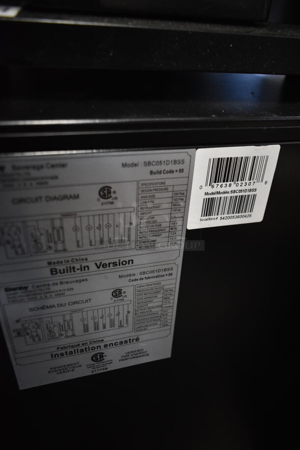 BRAND NEW SCRATCH AND DENT! Danby SBC051D1BSS 24" Built In French Door Dual Zone Beverage Fridge Wine Cooler Merchandiser. 115 Volt, 1 Phase. Tested and Working! - Image 5 of 5