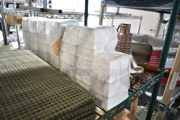 ALL ONE MONEY! Two Tier Lot of Various Items Including Metal Perforated Cups, Shot Glasses, Timer and Bins - Image 4 of 10